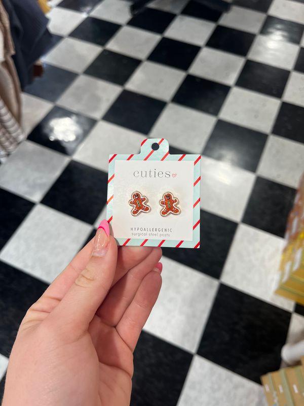 Gingerbread Stud Earrings