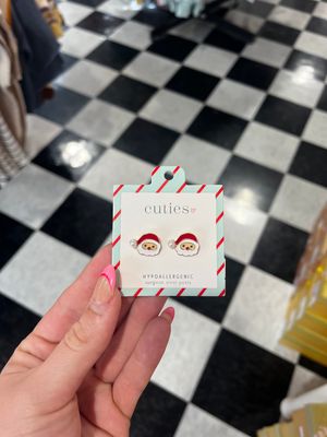 Santa Head Stud Earrings