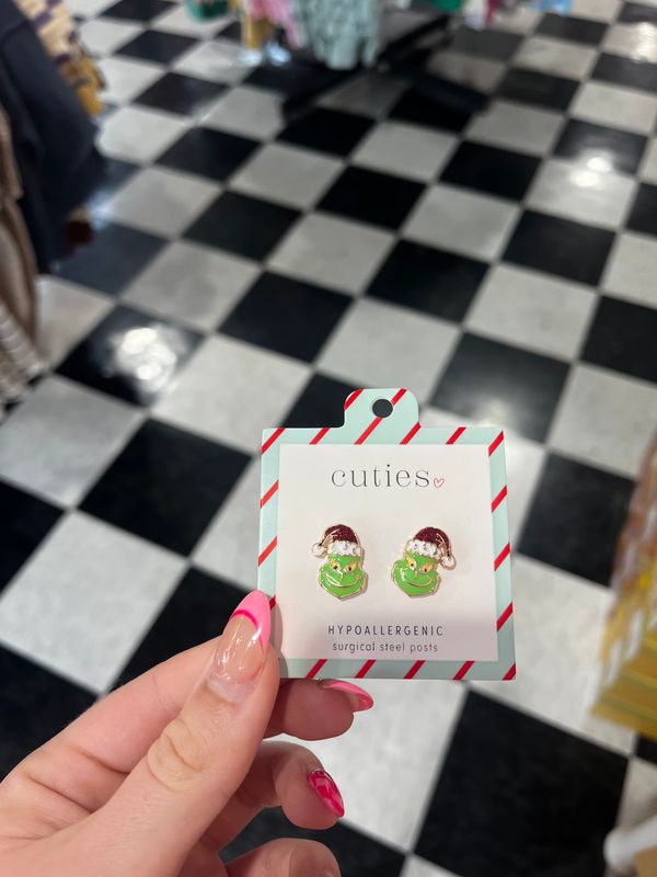 Grinch Stud Earrings