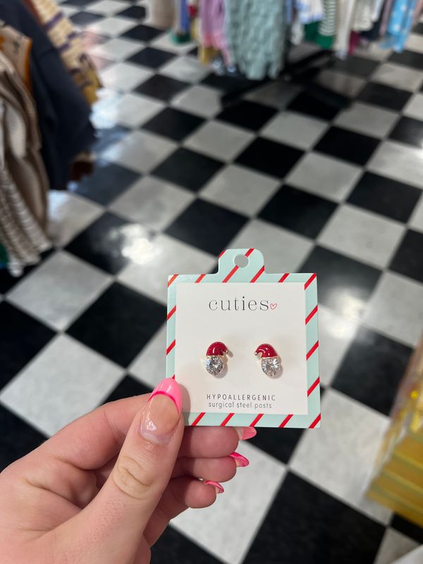 Santa Hat Stud Earrings