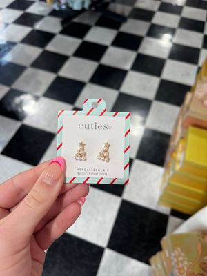 Pearl Christmas Tree Stud Earrings