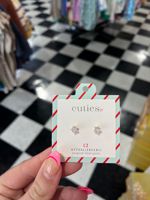 Sparkle Star Stud Earrings