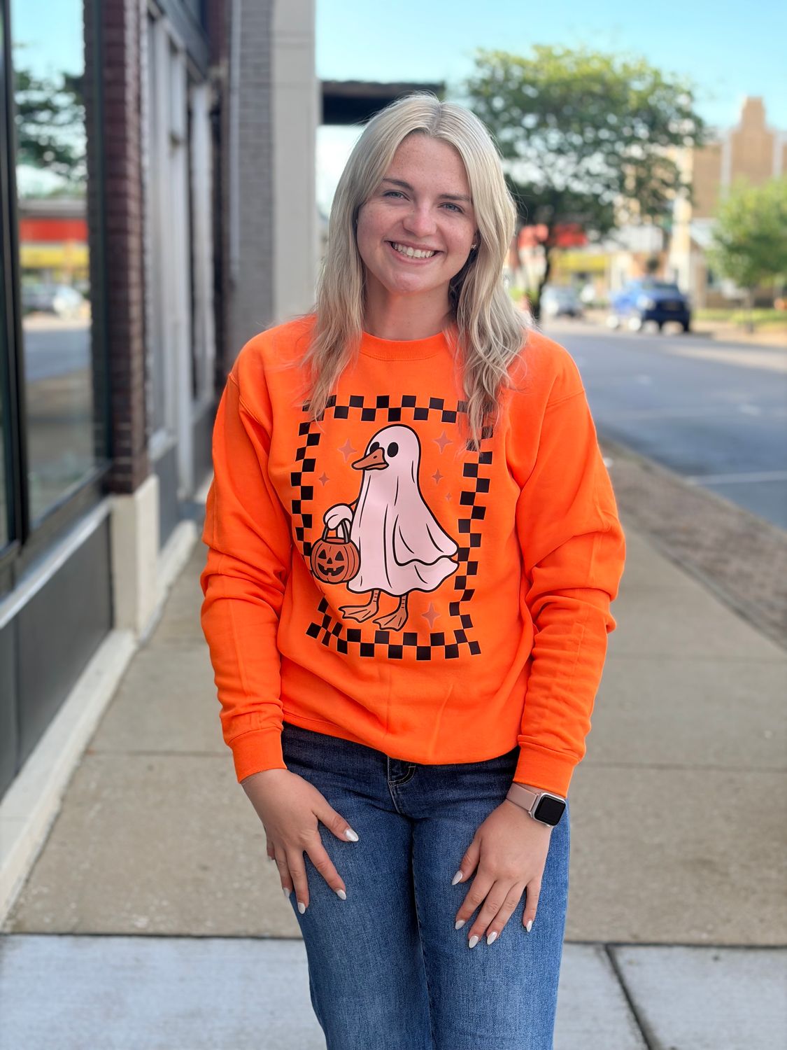 Just a Halloween Goose Pullover