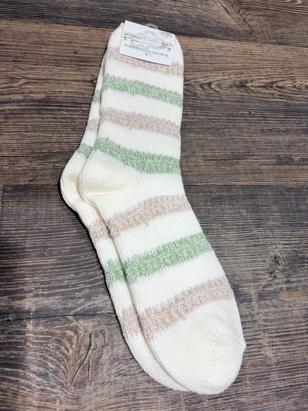 Meadow Stripe Crew Socks