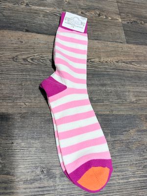 Wild Strawberry Striped Crew Socks Wild Strawberry Striped Crew Socks