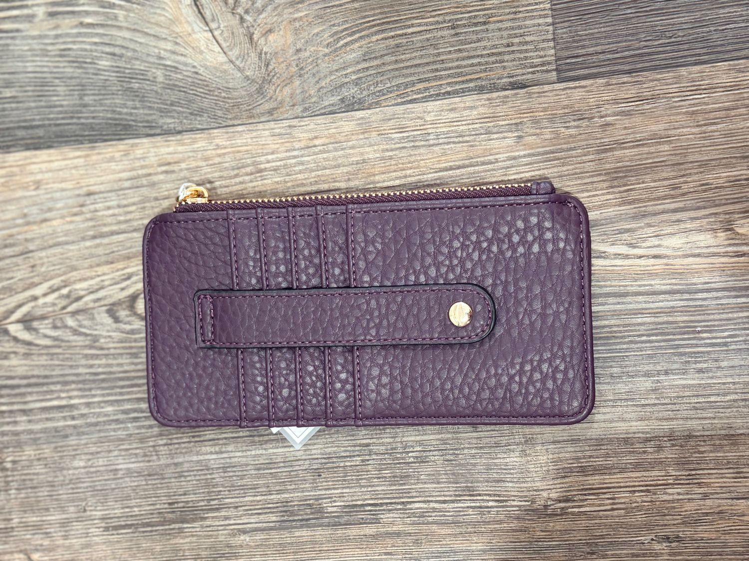 Saige Slim Card Holder in Fig Purple