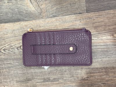 Saige Slim Card Holder in Fig Purple Saige Slim Card Holder in Fig Purple