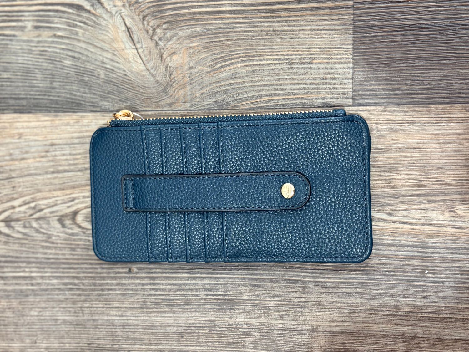 Saige Slim Card Holder in Dark Peacock