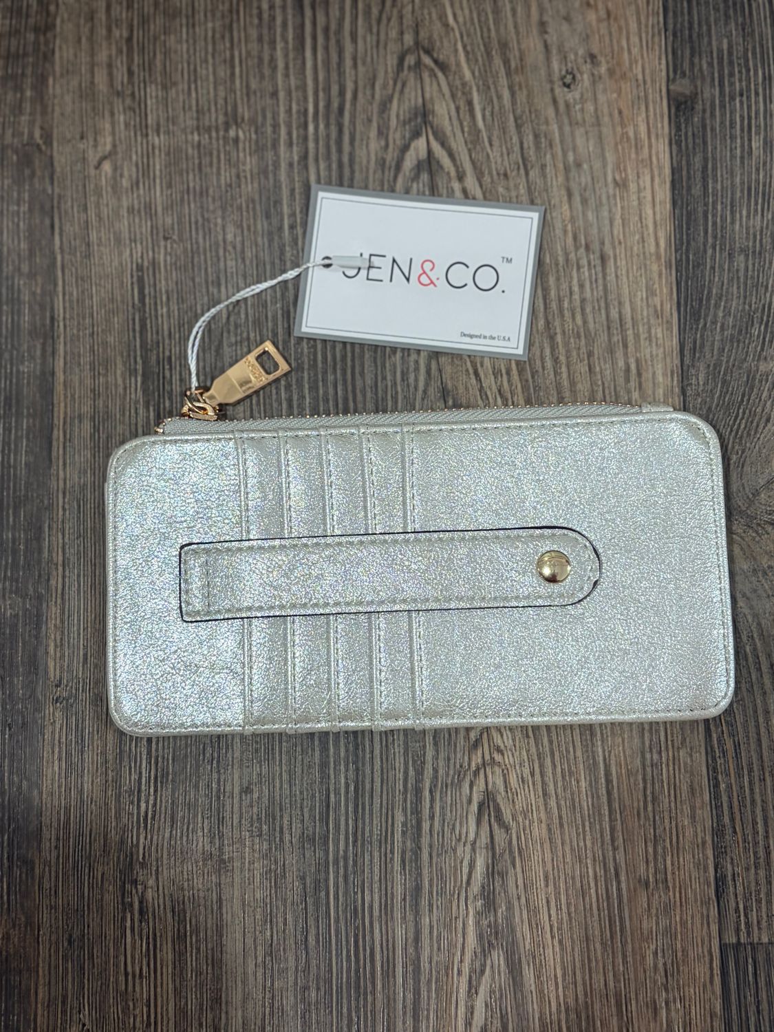 Saige Slim Card Holder in Pearl