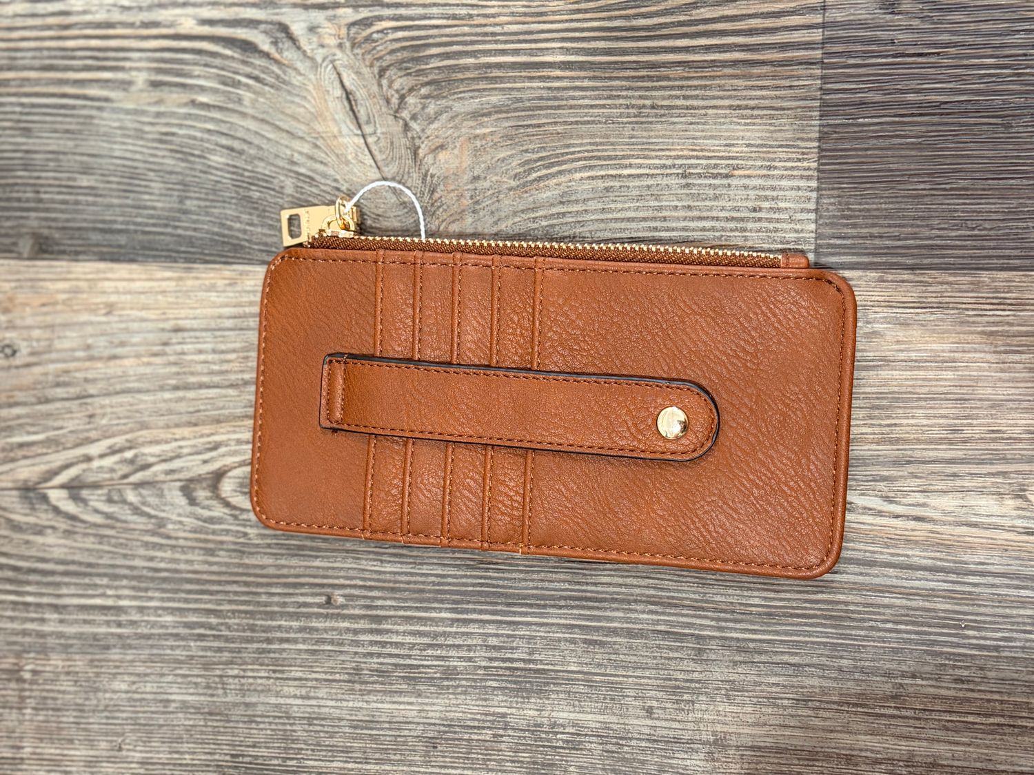 Saige Slim Card Holder in Brown