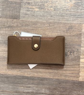 The Violet RFID Fold-Out Wallet in Rich Brown