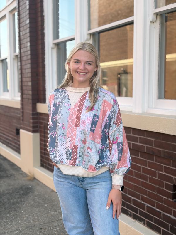 Print Patchwork Top