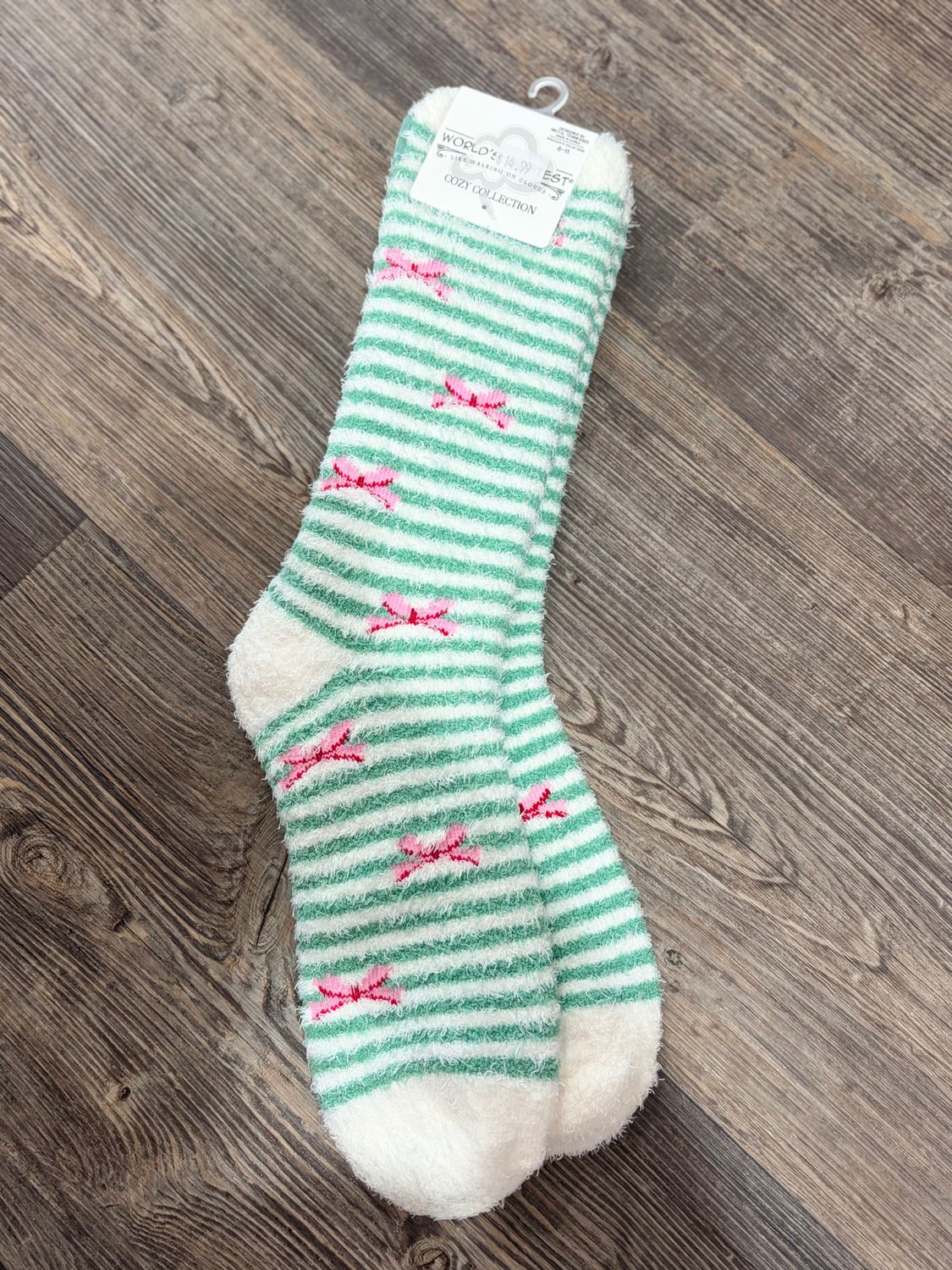 Holiday Bow Cozy Socks
