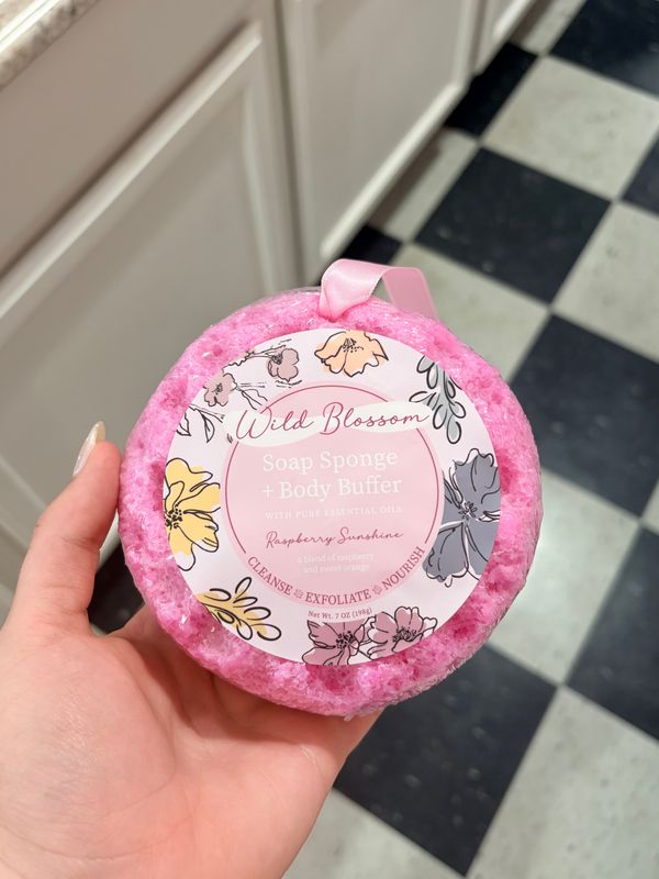 Raspberry Sunshine Soap Sponge + Body Buffer