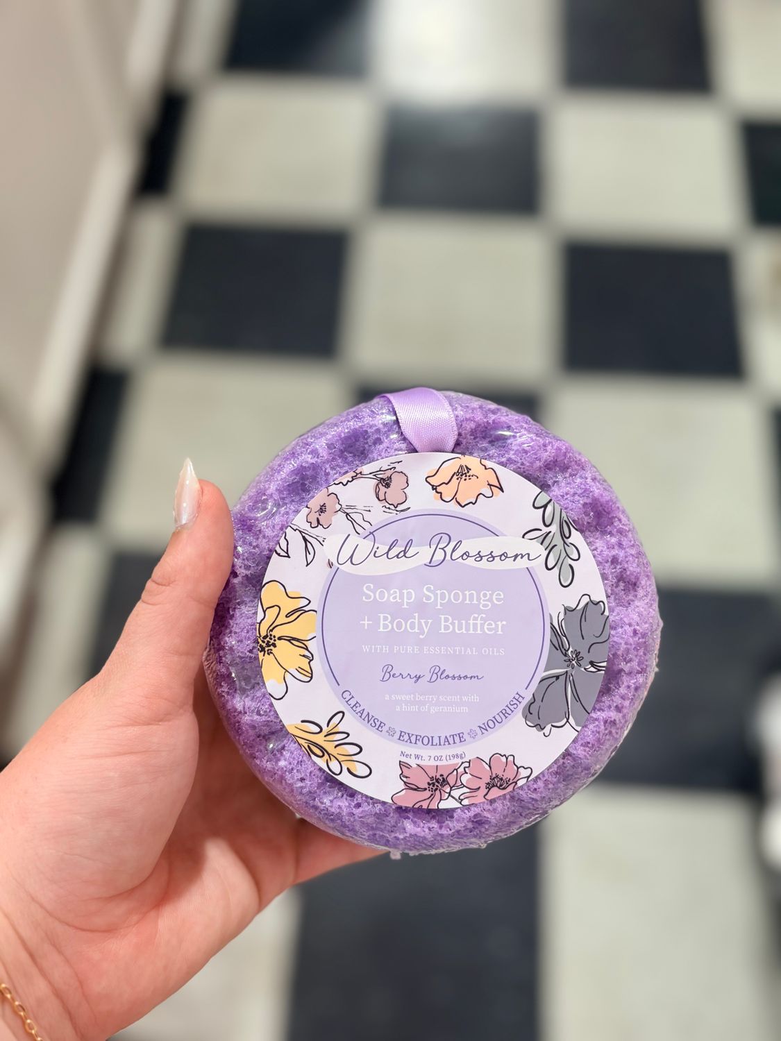 Berry Blossom Soap Sponge + Body Buffer