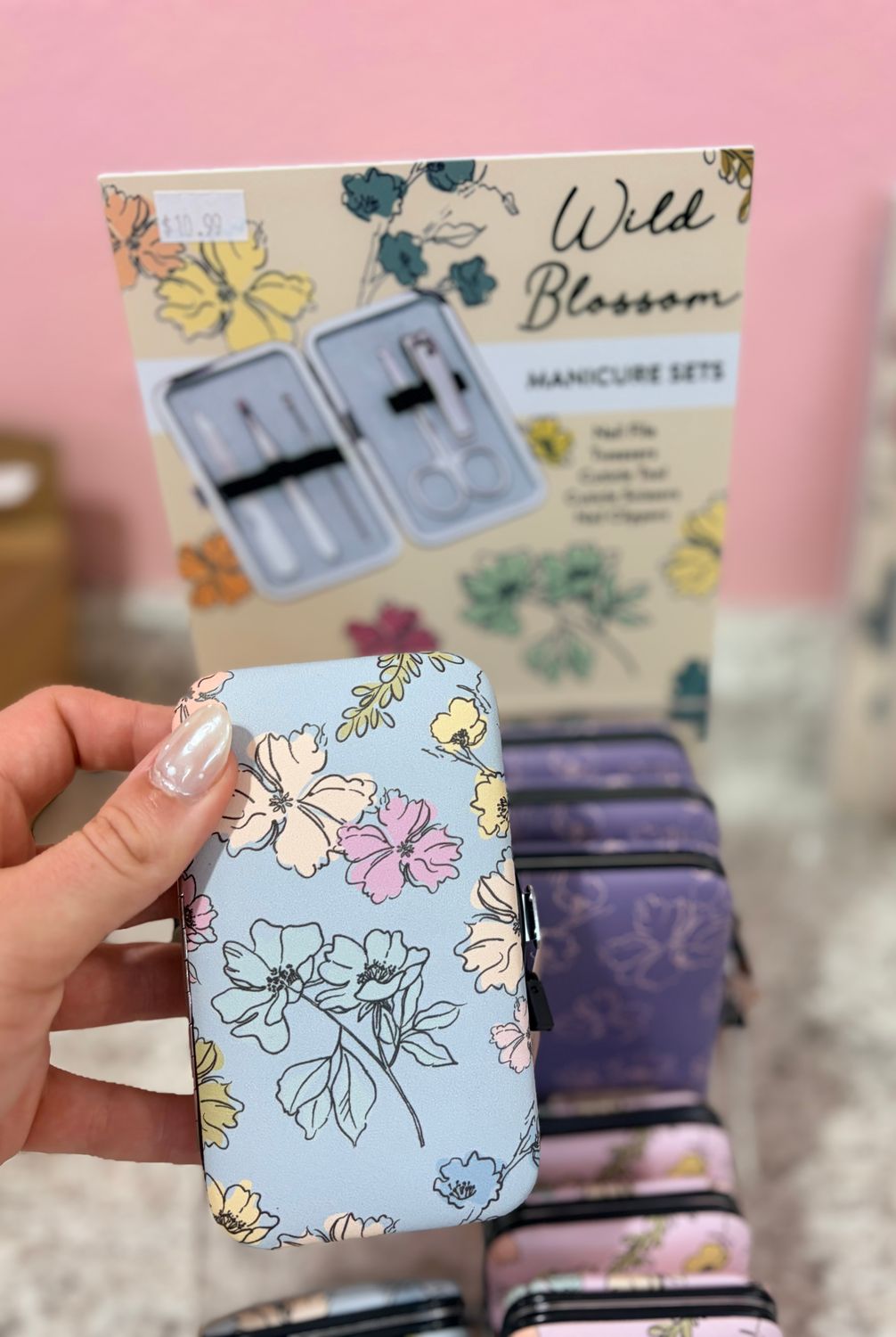 Wild Blue Blossom Manicure Set