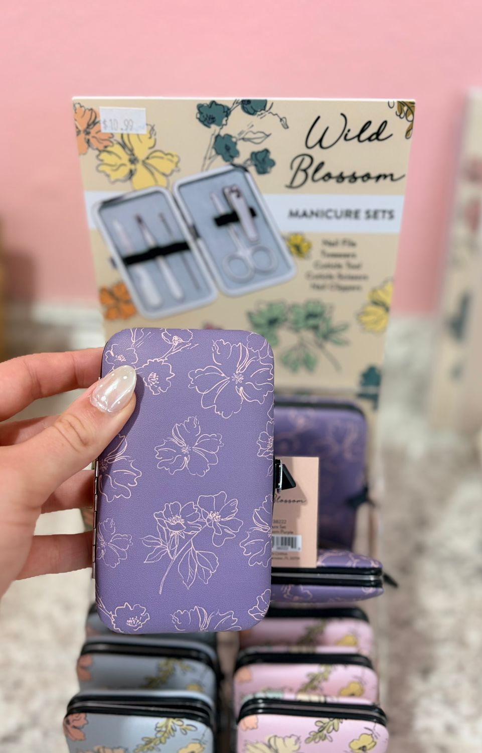 Wild Purple Blossom Manicure Set