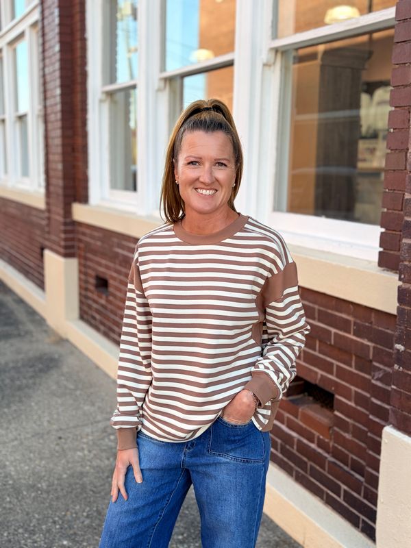Cocoa Striped Top