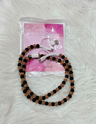 Leopard Beaded Charging Cable