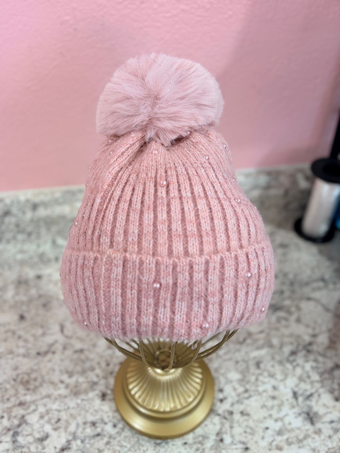 Pink Pearl Beanie