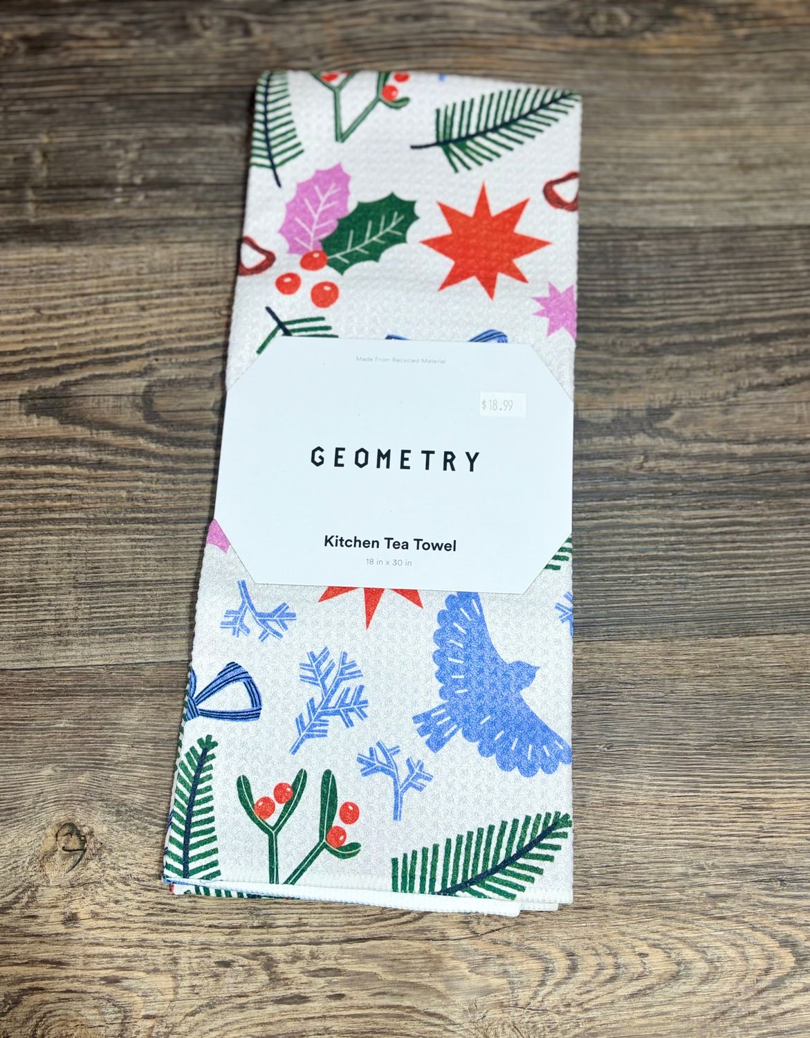 Christmas Garden Party Tea Towel