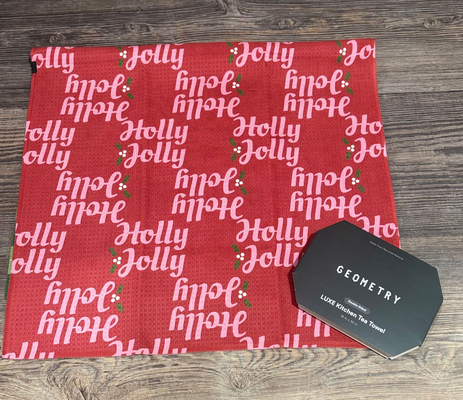 Holly Jolly Luxe 2 Sided Tea Towel