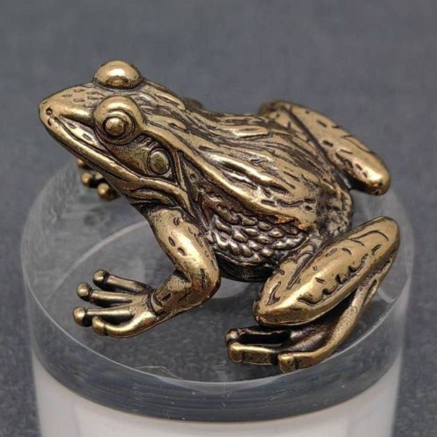 Brass Frog Figurine