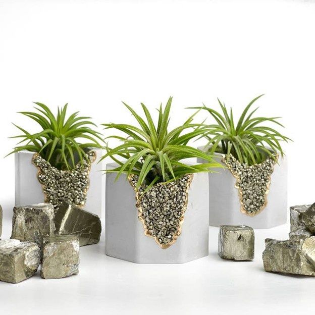 Pyrite Geode Planter