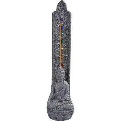 Buddha w/ Chakra Gems Incense Holder