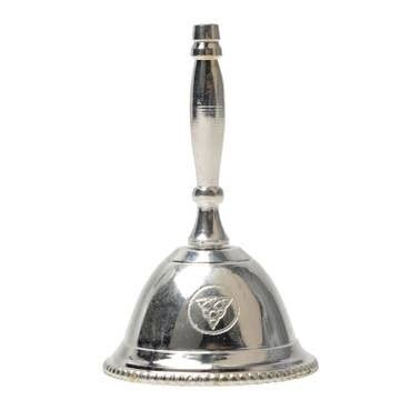 Silver Altar Bell- Pentagram