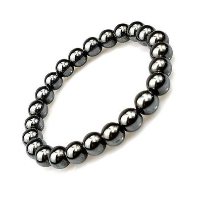 Hematite Bead Bracelet (Non Magnetic) 8mm