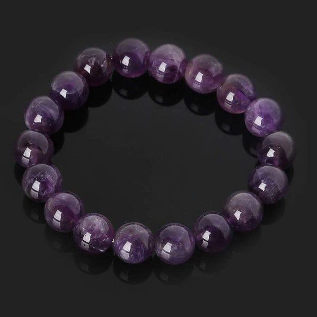 Amethyst Bead Bracelet -8MM