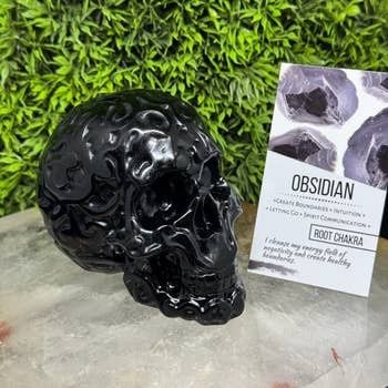 Black Obsidian Tattoo Skull