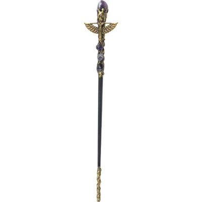 Wand - Amethyst w/ Gold Isis