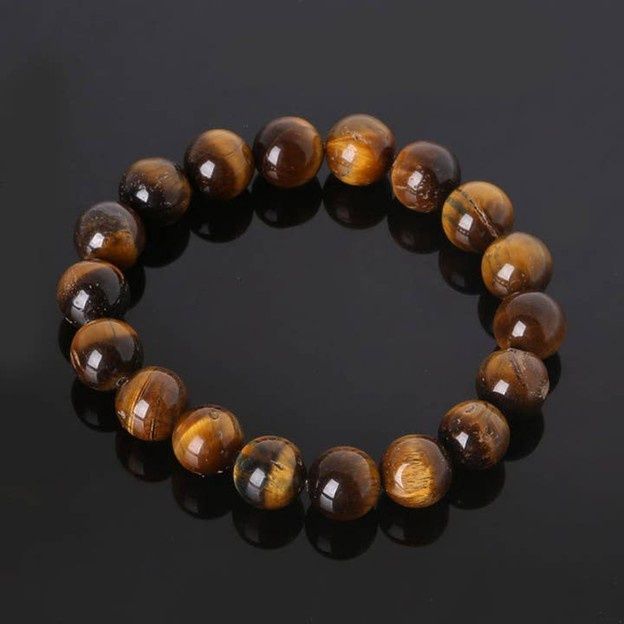 Tigers Eye Bead Bracelet 8mm