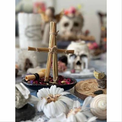 Wicker Effigy - Wheat Straw Doll for Fire Ritual