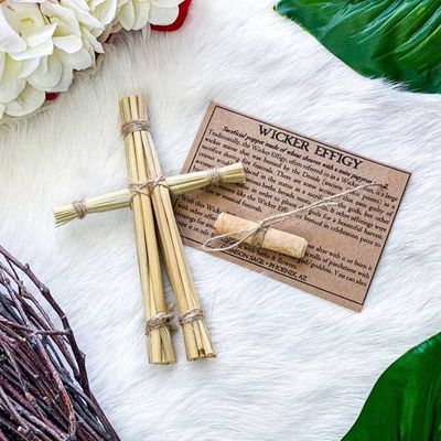Wicker Effigy - Wheat Straw Doll for Fire Ritual