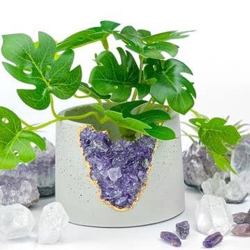 Amethyst Geode Planter Pot | 3 Inch