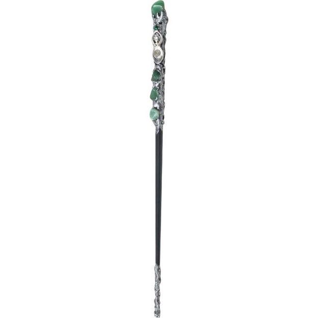 Wand - Silver Spiral Goddess w/ Green Aventurine