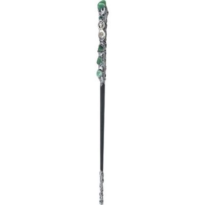 Wand - Silver Spiral Goddess w/ Green Aventurine