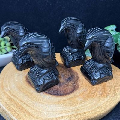 Black Obsidian Crow 3.4 inch