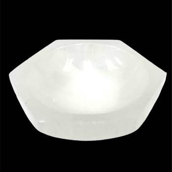 Selenite Bowl- Hexagon 10cm