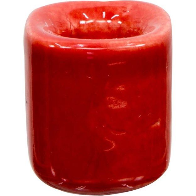 Ceramic Chime Candle Holder, Colour: Red