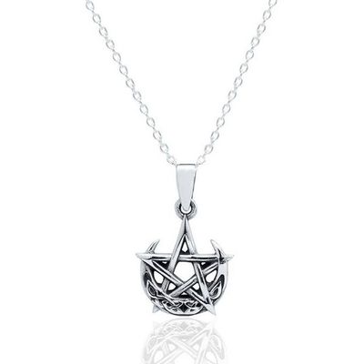 Celtic Night - Pendant Moon Pentacle W/Silver Chain