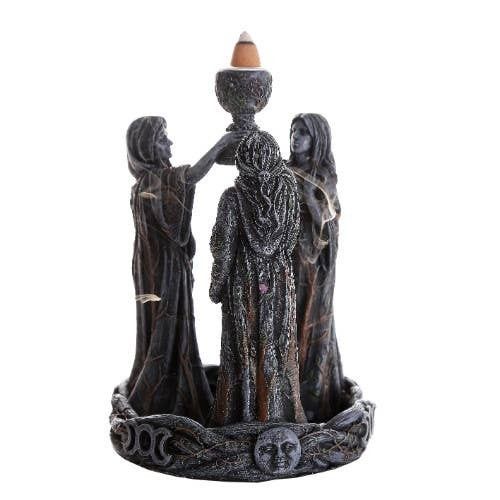 Mother, Maiden, and Crone Backflow Incense Burner