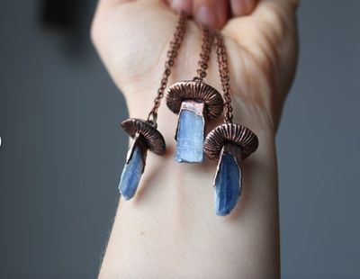 Blue Kyanite Crystal Mushroom