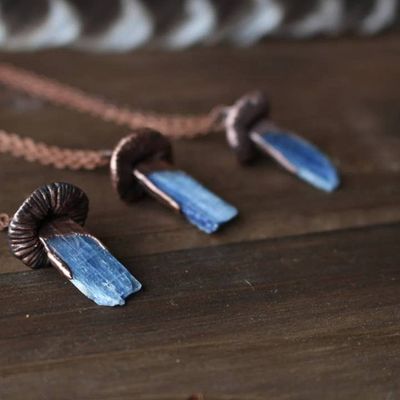 Blue Kyanite Crystal Mushroom