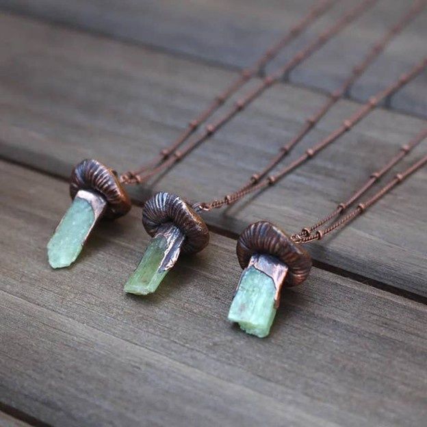 Green Kyanite Mushroom