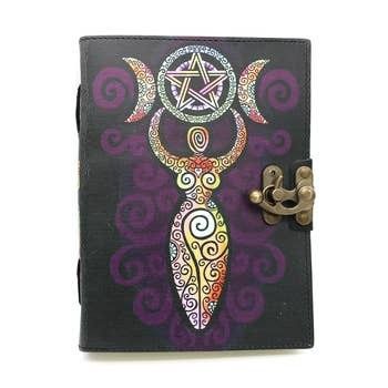 Celestial Goddess Blank Leather Journal