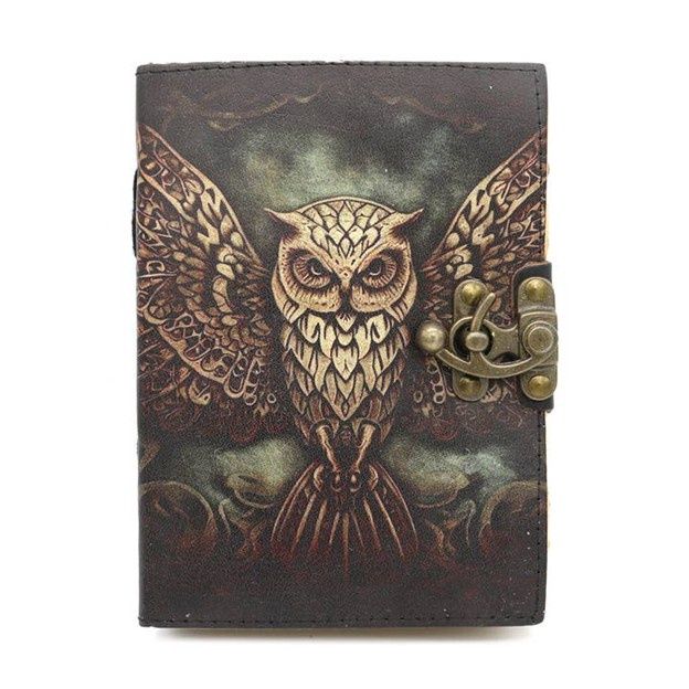 Wise Owl Blank Leather Journal